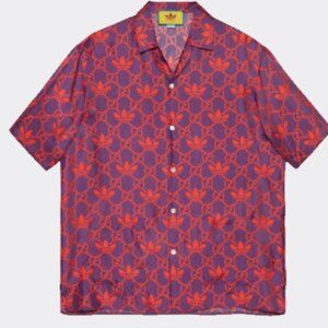 Gucci x adidas Macro GG Bowling Shirt